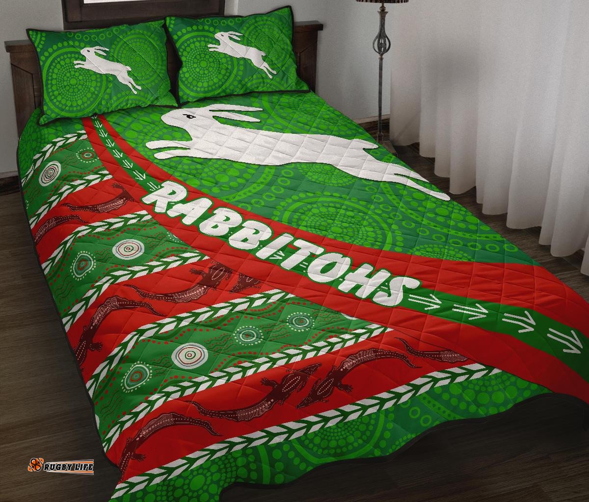 South Sydney Rabbitohs Aboriginal Quilt Bed Set Victorian Vibes