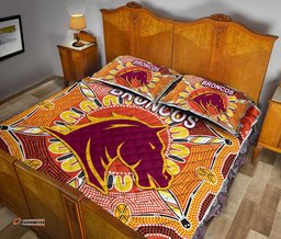 brisbane quilt bed set broncos indigenous warm vibes