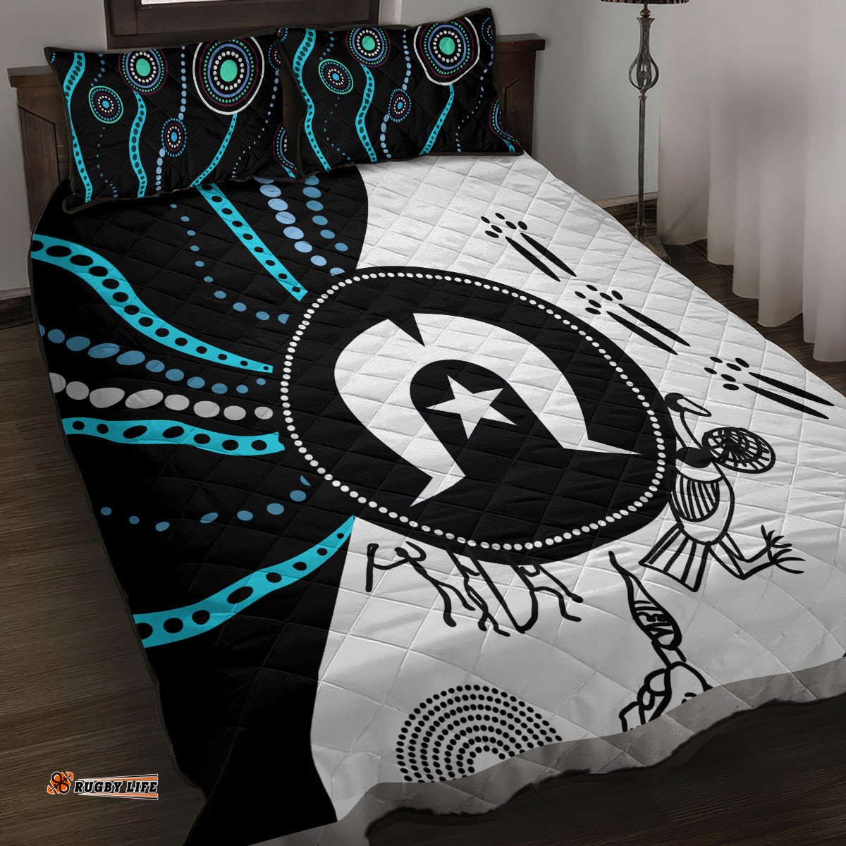 aboriginal pattern torest strait island quilt bed set ts04