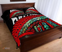 ANZAC New Zealand Quilt Bed Set, Poppies Lest We Forget Maori Soldiers Paua