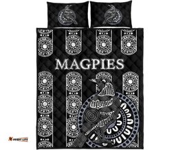 Magpies Quilt Bed Set Aboriginal