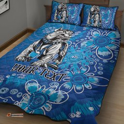 Personalised Bulldogs NAIDOC Week 2024 Quilt Bed Set Aboriginal Fire Burning Sparks