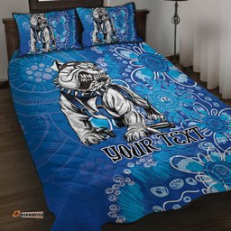 Personalised Bulldogs NAIDOC Week 2024 Quilt Bed Set Aboriginal Fire Burning Sparks