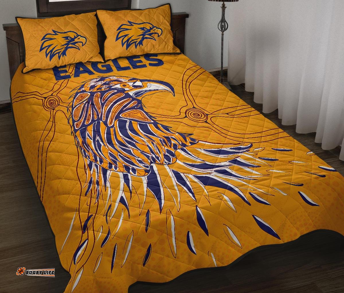 West Coast Quilt Bed Set Eagles Indigenous