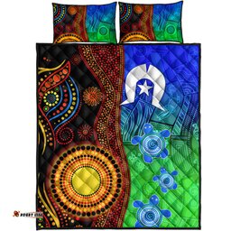 Australia Indigenous Aboriginal And Torres Strait Islands Quilt Bed Set Flag Vibes