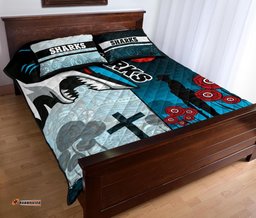 Sharks Quilt Bed Set Cronulla ANZAC Day