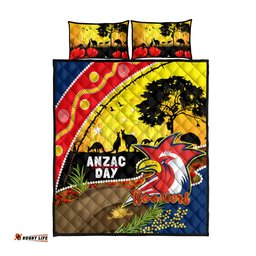 Roosters ANZAC Day Quilt Bed Set Rosemary Starring Night Style