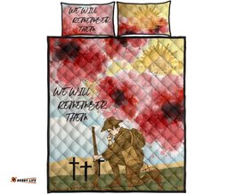 anzac day quilt bed set we will remember them