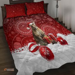 Australia Christmas Wallaby Quilt Bed Set Aboriginal Art