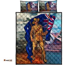 ANZAC Quilt Bed Set Australian Soldier