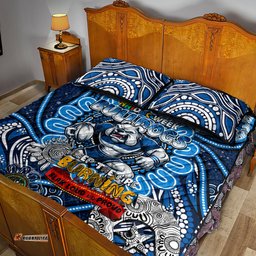 naidoc week 2024 bulldogs quilt bed set mascot rugby dt02