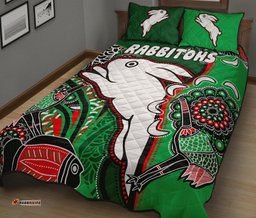 Rabbitohs Quilt Bed Set Indigenous Survival World