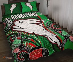 Rabbitohs Quilt Bed Set Indigenous Survival World