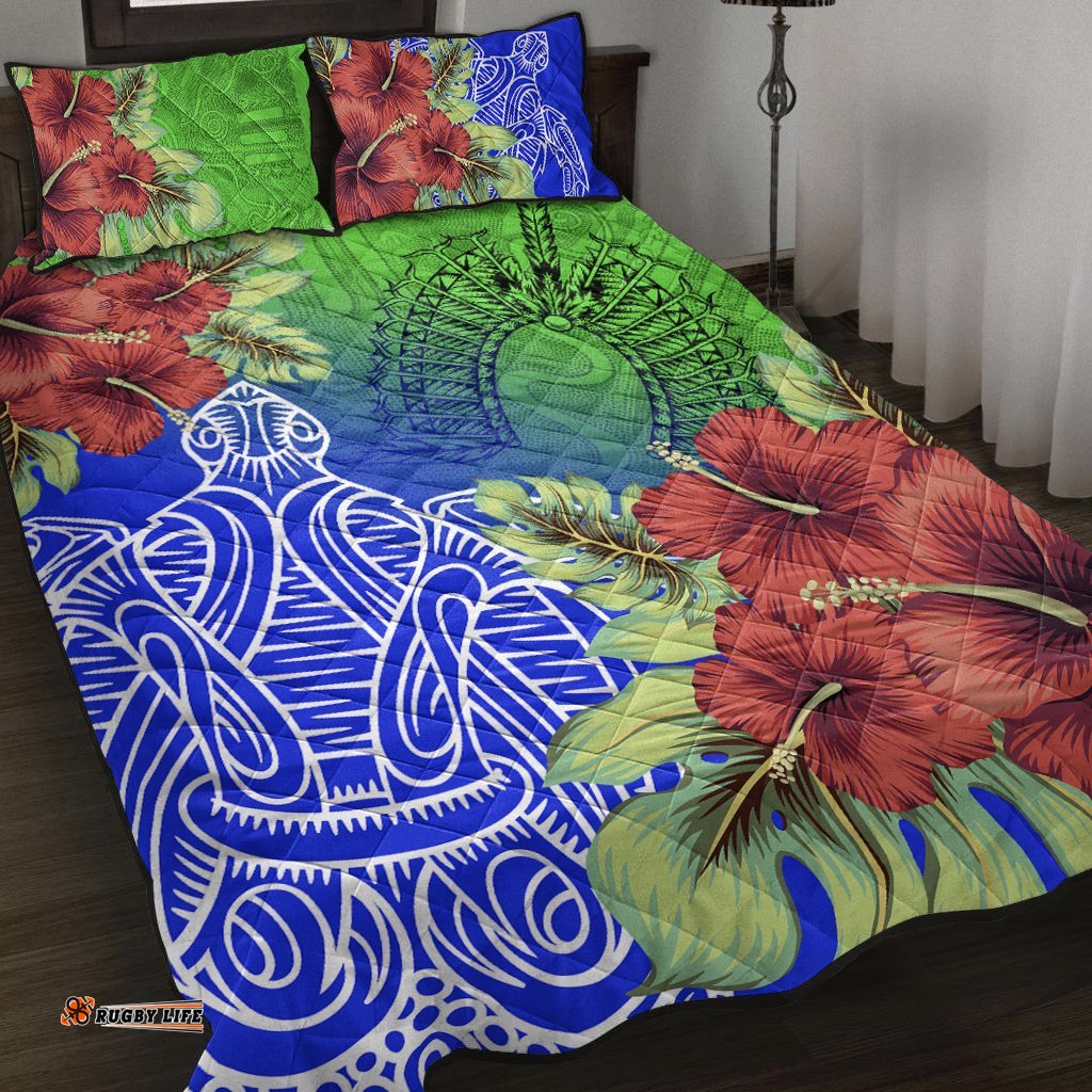 Torres Strait Islanders Quilt Bed Set Ocean Hibiscus