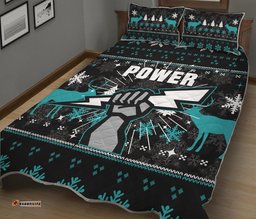 Port Adelaide Quilt Bed Set Christmas Ugly Style