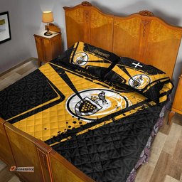 Custom Text Cornwall Rugby Personalised Quilt Bed Set Cornish Rugby