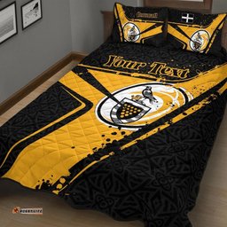 Custom Text Cornwall Rugby Personalised Quilt Bed Set Cornish Rugby