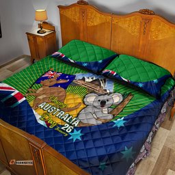 Australia Day Quilt Bed Set 2024 Proud To Be Australian National Color