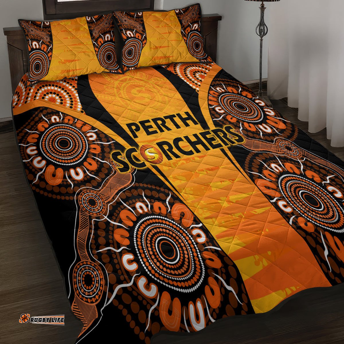 Made Tough Scorchers Custom Quilt Bed Set Champions BBL13 Aboriginal Version
