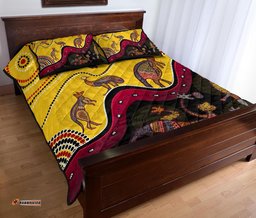 Aboriginal Quilt Bed Set Indigenous Animals Life Art