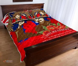 Quilt Bed Set AANZAC Australia Remember Them