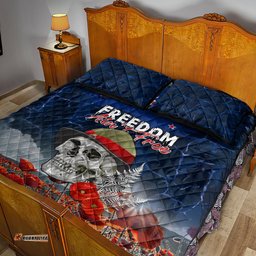 new zealand anzac day quilt bed set freedom aint free
