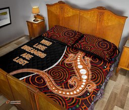 Aboriginal Quilt Bed Set Indigenous Lizard Dreaming