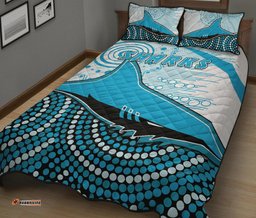 sharks quilt bed set cronulla indigenous unique