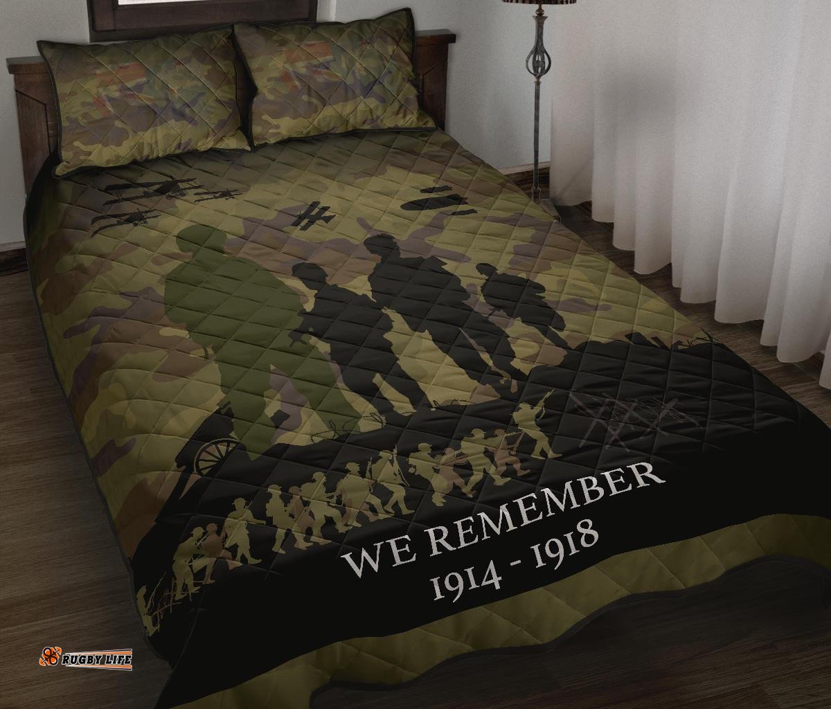 We Remember ANZAC Camo New Zealand Quilt Bed Set