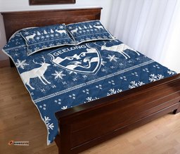 Geelong Cats Quilt Bed Set Christmas Ugly Style