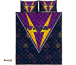 melbourne storm quilt bed set indigenous artsy style