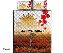 ANZAC Day Quilt Bed Set We Will Remember Them 02