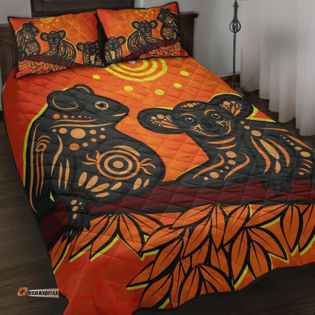Aboriginal Quilt Bed Set Aboriginal Dot Painting Art