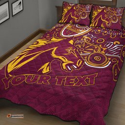broncos rugby quilt bed set custom super indigenous broncos quilt bed set