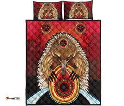 Aboriginal Quilt Bed Set Australian Echidna