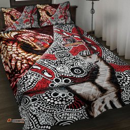 St. George Rugby Indigenous Custom Patronage Quilt Bed Set St. George Illawarra Dragons Bloods In My Veins