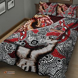St. George Rugby Indigenous Custom Patronage Quilt Bed Set St. George Illawarra Dragons Bloods In My Veins