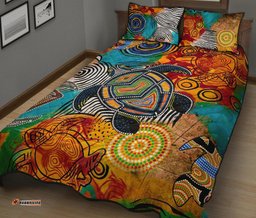 Aboriginal Quilt Bed Set Turtle Indigenous Art