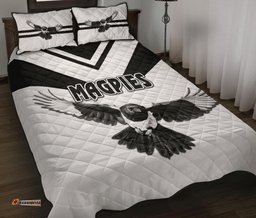 Western Suburbs Magpies Quilt Bed Set Original Style White