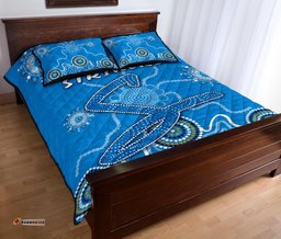 Adelaide Strikers Quilt Bed Set Indigenous Blue Energy