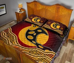 Quilt Bed Set Aboriginal Dot Patterns Fish