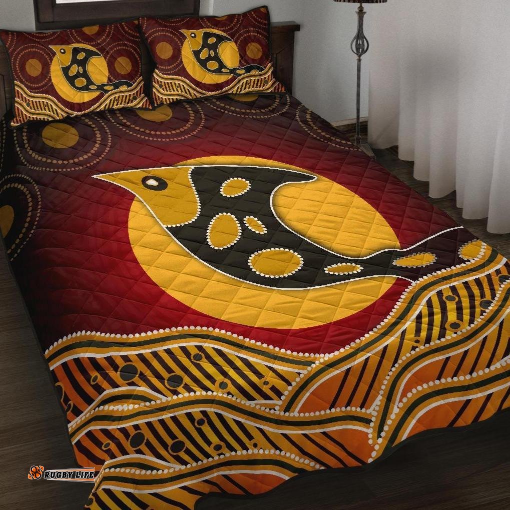 Quilt Bed Set Aboriginal Dot Patterns Fish