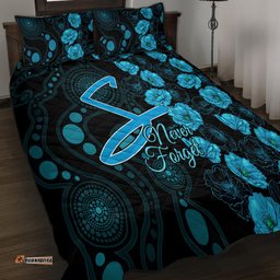 Strikers Cricket Never Forget Custom Quilt Bed Set ANZAC Day with Poppy Aboriginal