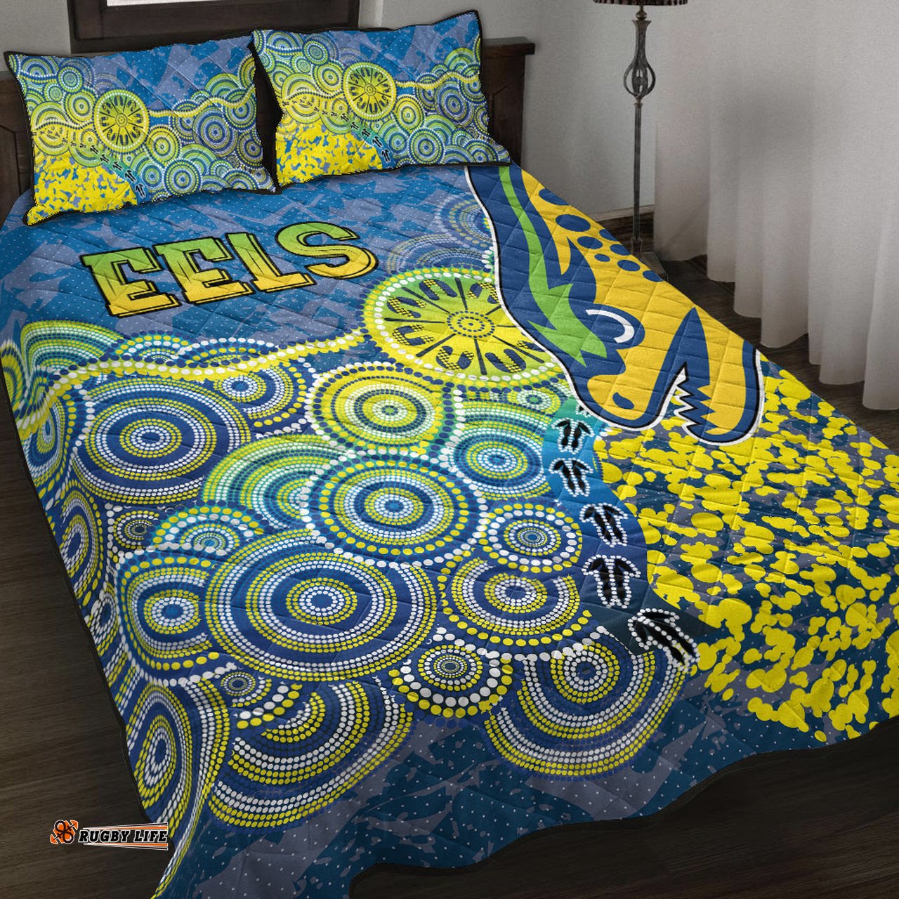 Eels Rugby Quilt Bed Set Custom Super Eels Quilt Bed Set