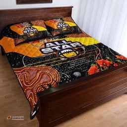 All Stars Rugby ANZAC Aboriginal Quilt Bed Set All Stars with ANZAC Day with Poppy Flower Quilt Bed Set
