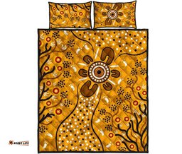 Quilt Bed Set Aboriginal Art In Spring Style