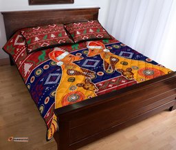 Christmas Australia Quilt Bed Set Mother Kangaroo In Christmas