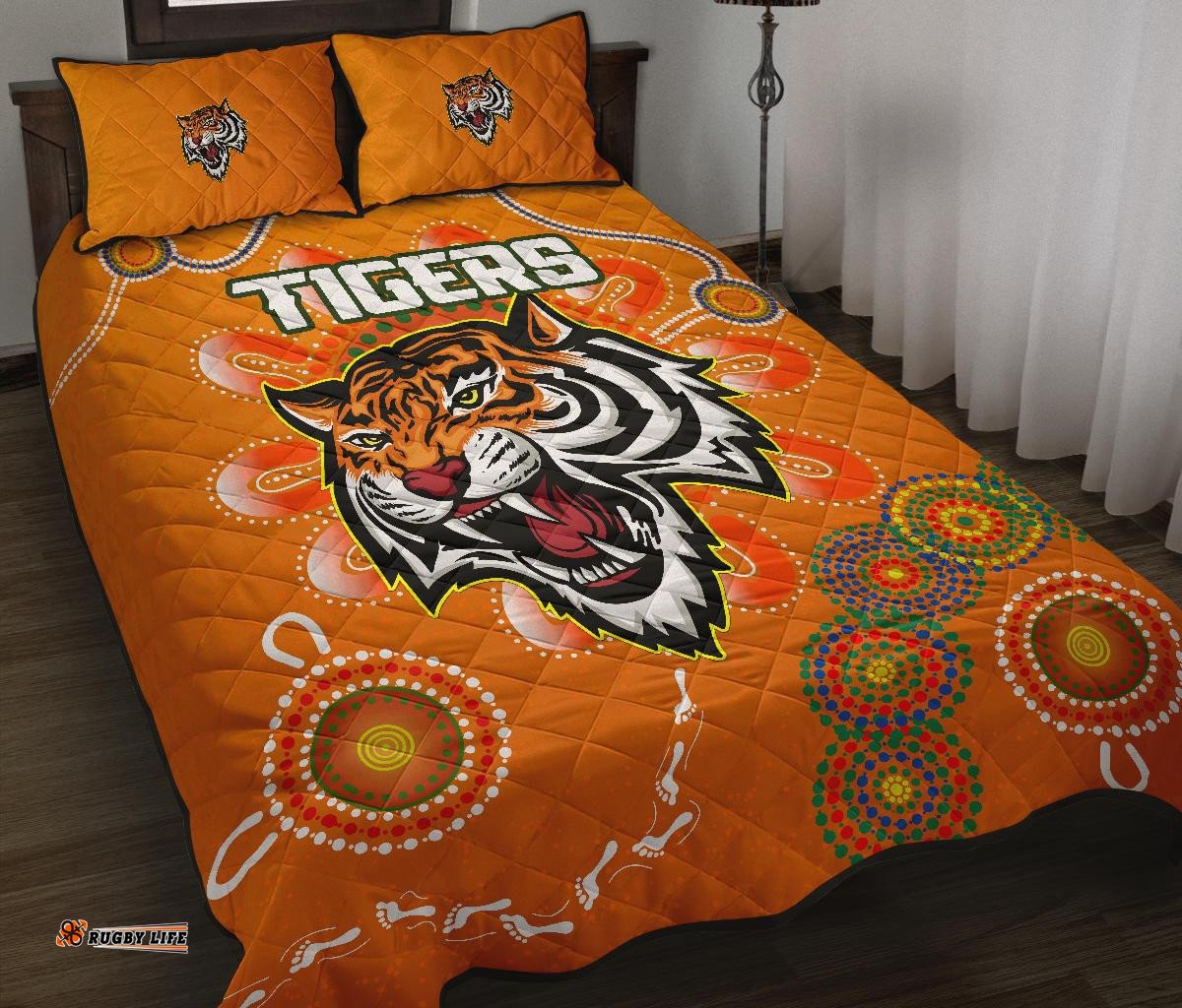NAIDOC Wests Tigers Quilt Bed Set Aboriginal