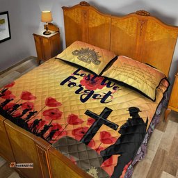 anzac day quilt bed set lest we forget