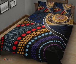 Australia Quilt Bed Set Aboriginal Dot Panting Art With Snake